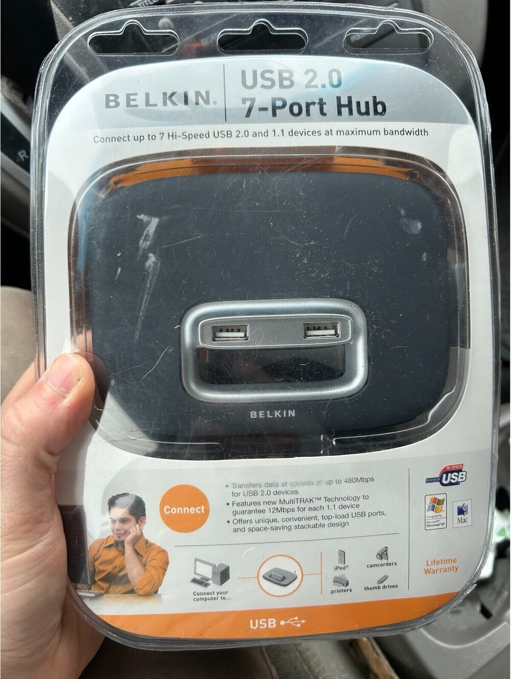 Belkin F5U237v1 Hi-Speed USB 2.0 7-Port Hub New in Package